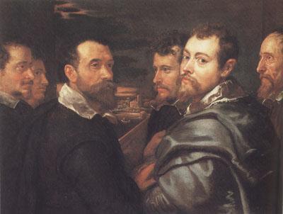 Peter Paul Rubens Peter Paul and Pbilip Rubeens with their Friends or Mantuan Friendsship Portrait (mk01) France oil painting art